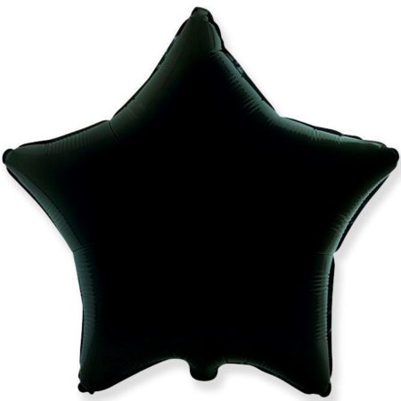Воздушный шар из фольги. Звезда, Черный (18''/46 см, ESP)