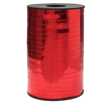 Лента полипропиленовая (0,5 см*250 м) Красный, Металлик, 1 шт.