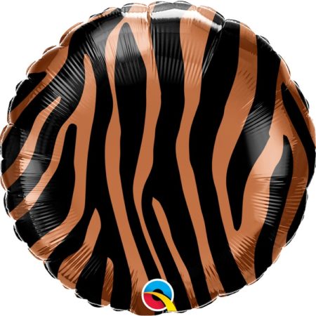 Воздушный шар из фольги. Круг. Тигр полосы (18”/46 см, USA)