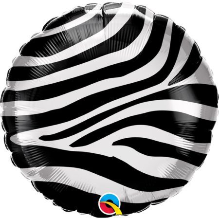 Воздушный шар из фольги. Круг. Зебра полосы (18”/46 см, USA)