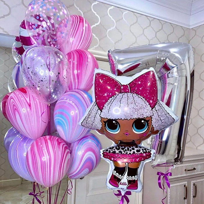Воздушные шары - популярные куклы ЛОЛ (LOL)