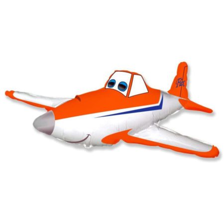Шар (44''/112 см) Фигура, Гоночный самолет, Оранжевый