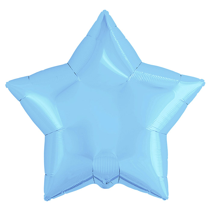 Шар (30''/76 см) Звезда, Холодно-голубой