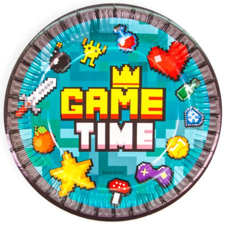 Тарелки (9''/23 см) Game Time, Пиксели, 6 шт.