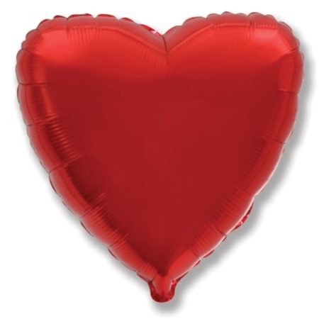 Шар (32''/81 см, ESP) Сердце, Красный