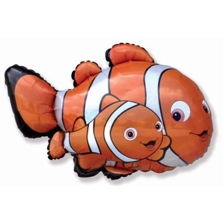 Воздушный шар из фольги. Фигура, Рыба-клоун Немо, Оранжевый (34''/86 см, ESP)