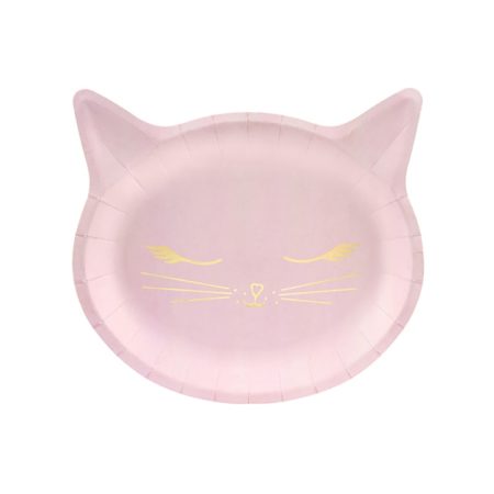 Тарелка Кошка роз ф/принт 22см 6шт