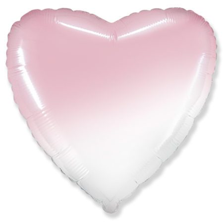 Шар (18''/46 см, ESP) Сердце, Розовый, Градиент