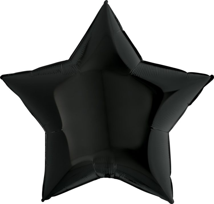 Шар (36''/91 см, ITA) Звезда, Черный