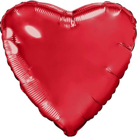 Шар (30''/76 см, RUS) Сердце, Красный