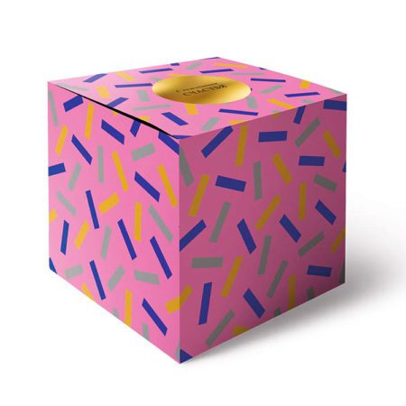 Коробка складная, С Пожеланием Счастья, Розовый, Металлик, 11*11*10 см, 1 шт.