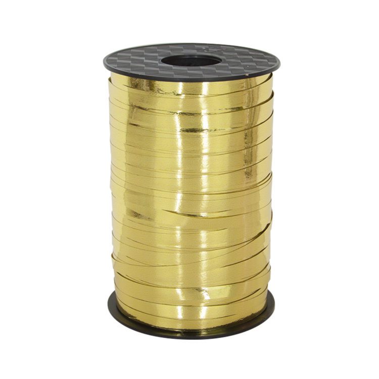 Лента полипропиленовая (0,5 см*250 м) Светлое золото, Металлик, 1 шт.