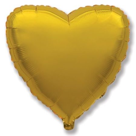 Шар (18''/46 см, ESP) Сердце, Золото