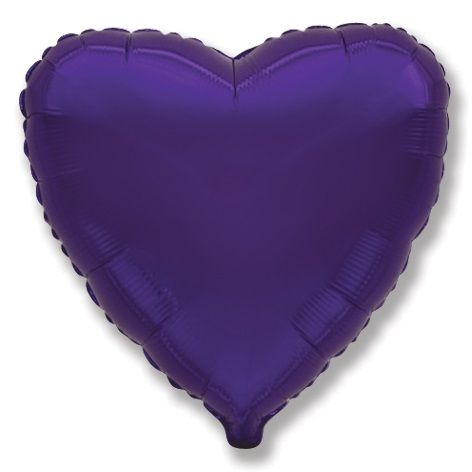 Шар (18''/46 см, ESP) Сердце, Фиолетовый