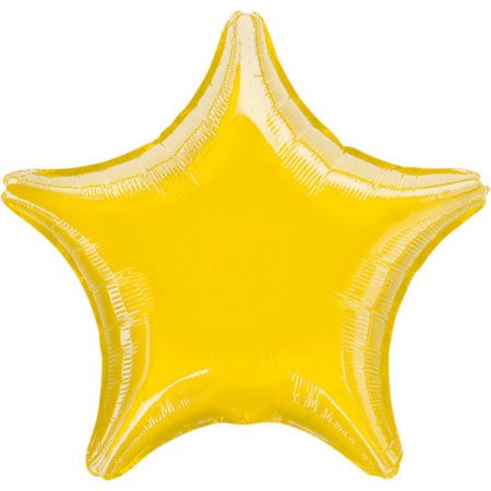 Шар (18″/46 см, USA) Звезда, Металлик Yellow