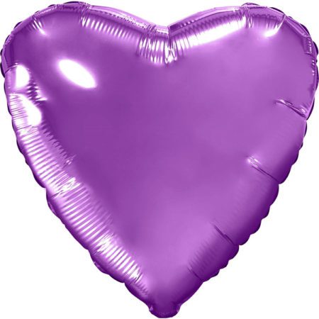 Шар (19''/48 см, RUS) Сердце, Пурпурный