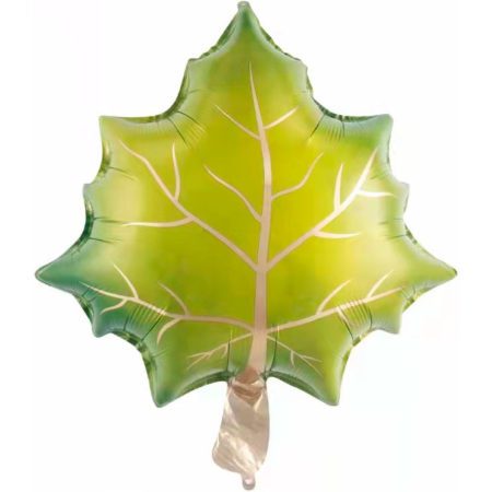 Воздушный шар из фольги. Кленовый лист, Зеленый (24''/61 см, CHN)