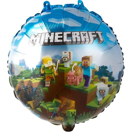 Воздушный шар из фольги. Круг. Minecraft 2 (18”/46 см, CHN)
