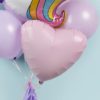 Воздушный шар из фольги. Сердце, Фламинго (19''/48 см, RUS)