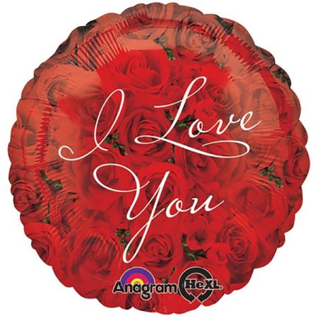 Воздушный шар из фольги. Розы I Love You (17”/43 см, USA)