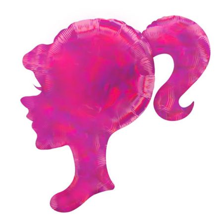 Воздушный шар из фольги. Фигура, Профиль девушки, розовый (28”/71 см, CHN)