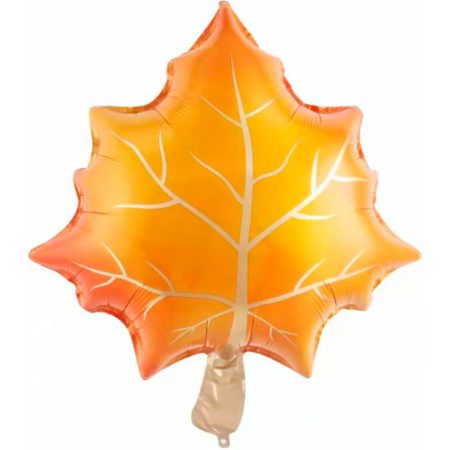 Воздушный шар из фольги. Кленовый лист, Оранжевый (24''/61 см, CHN)