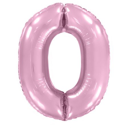 Воздушный шар из фольги. Цифра 0, Розовый (40''/102 см, ESP)