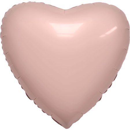 Воздушный шар из фольги. Сердце, Пыльная роза (19”/48 см, RUS)
