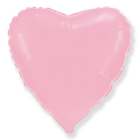 Воздушный шар из фольги. Сердце, Розовый, Макарунс (18''/46 см, ESP)