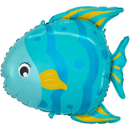 Воздушный шар из фольги. Фигура, Маленькая рыбка, Голубой (24''/61 см, CHN)