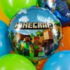 Воздушный шар из фольги. Круг. Minecraft 3 (18”/46 см, CHN)