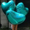 Воздушный шар из фольги. Сердце, Тиффани (18”/46 см, ESP)