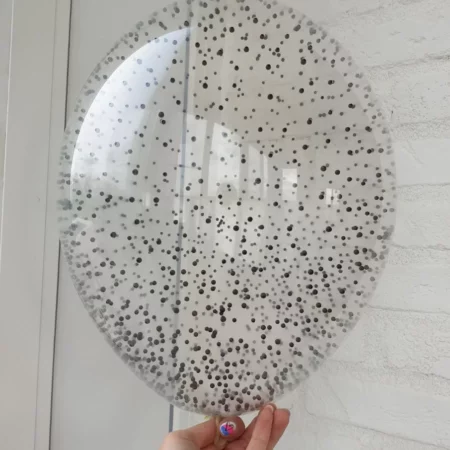 Воздушный шар. Прозрачный с пен. шариками. Черные (14″/35 см)